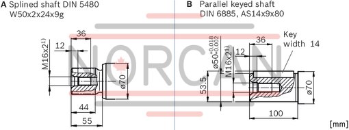 technical illustration-R902137697-Large variety of available nominal sizes allows exact adjustment to the application High power density Very high total efficiency High starting efficiency Working ports SAE flange or thread Optional with integrated pressure relief valve Optional with mounted addifitonal valve: counterbalance valve (BVD/BVE), flushing and boost-pressure valve Bent-axis design