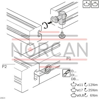 technical illustration-3842535466-Quick connector 90° steel, galvanized N10