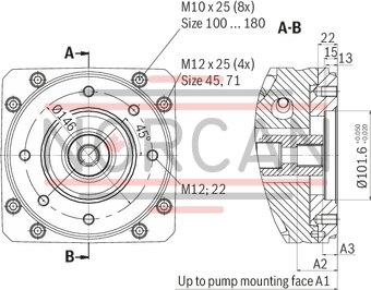 technical illustration-R901135309-Pump A10VSO BR32 with analog OBE